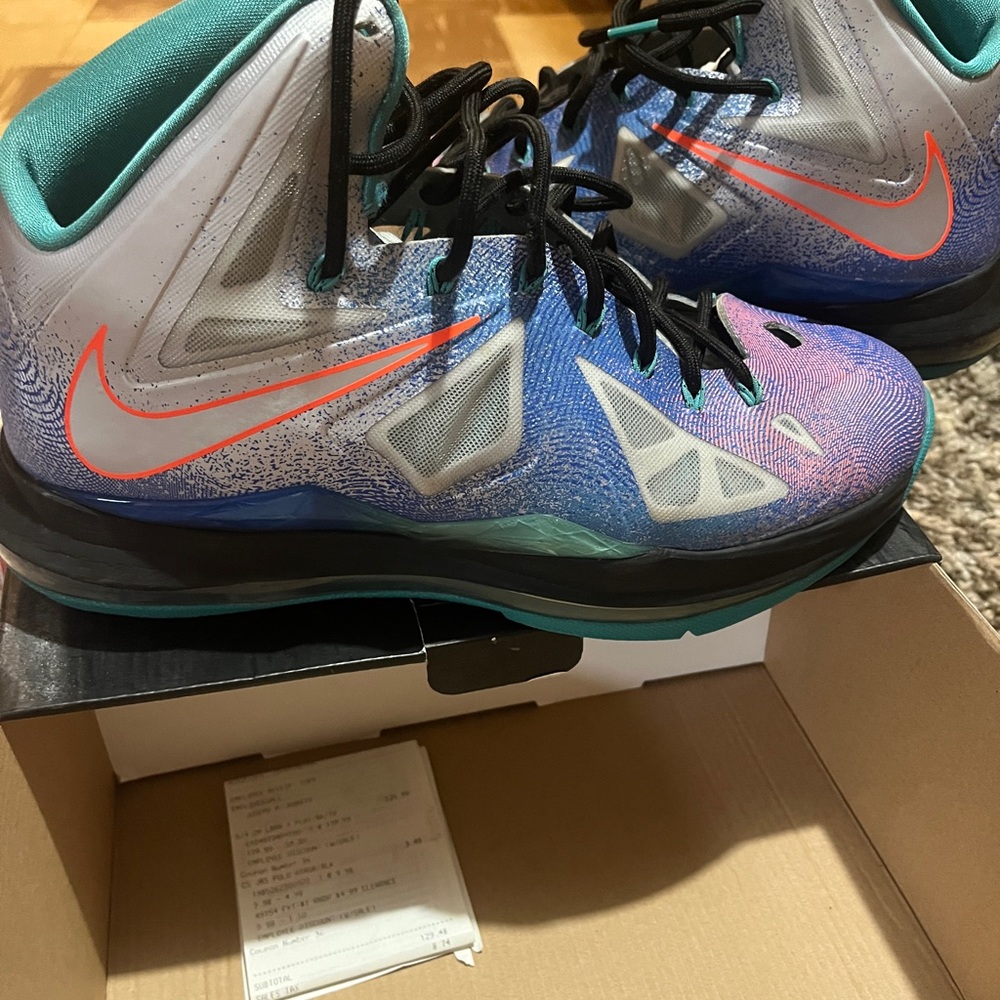 Nike LeBron X Pure Platinum and Black